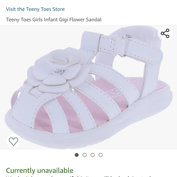 Baby Sandals with Flower RARELY WORN - Picture 1 of 6